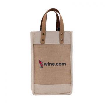 Cotton Jute Insulated Wine Bag